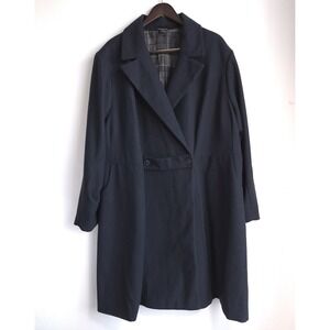 Torrid Outlander Peacoat Navy Blue Size 5 Plus Size Cosplay Tartan Plaid Lining